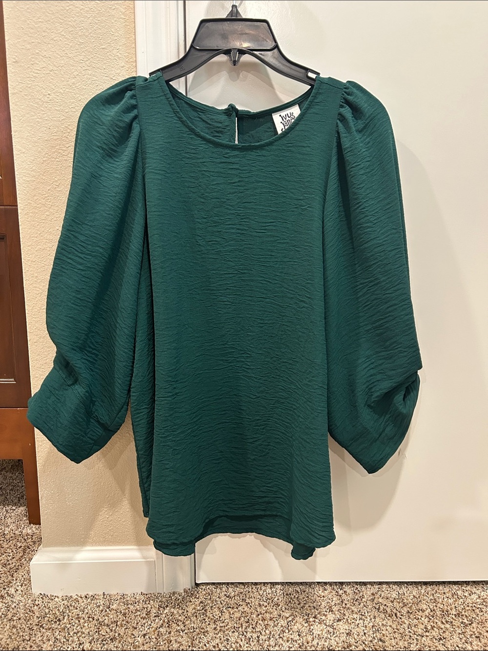ivy jane Hunter Green Puff Sleeve Blouse